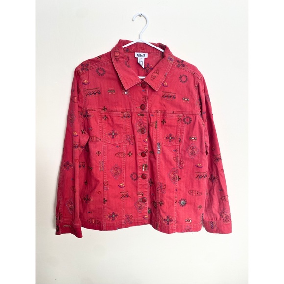 Graff Intricate Embroidered Stretch Denim Jacket - Picture 2 of 7